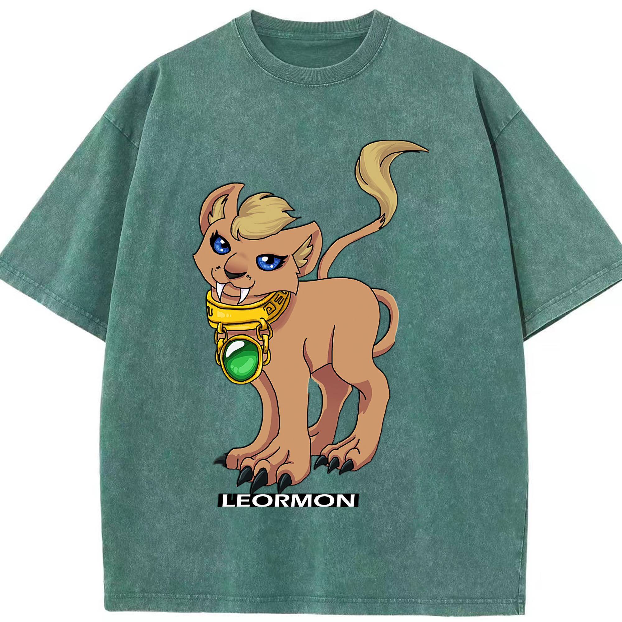 （画像用） Digimon デジタルモンスター/デジモン 綿100% ヴィンテージ風 半袖Tシャツ（フロントプリント）
